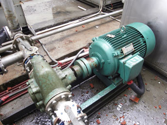 KCB齒（chǐ）輪泵安裝（zhuāng）現場